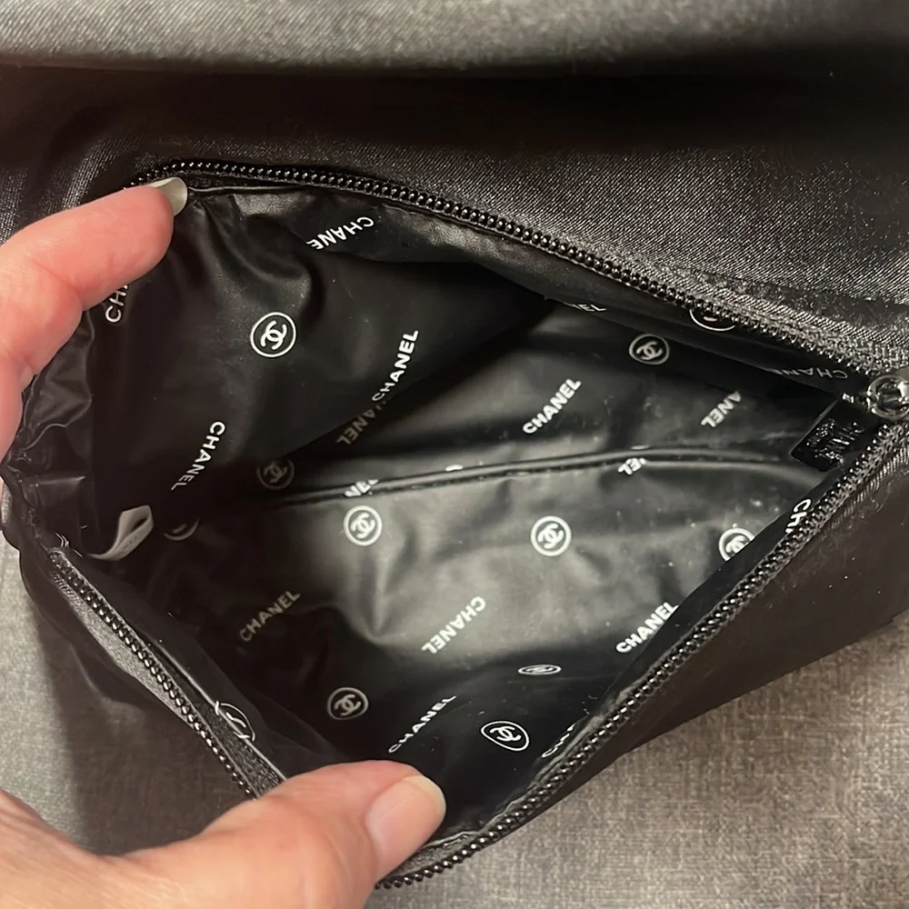 Chanel Satin Flap Cosmetic Bag - Picture 9 of 11